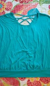 Torrid plus size 00 aqua sleeveless shirt